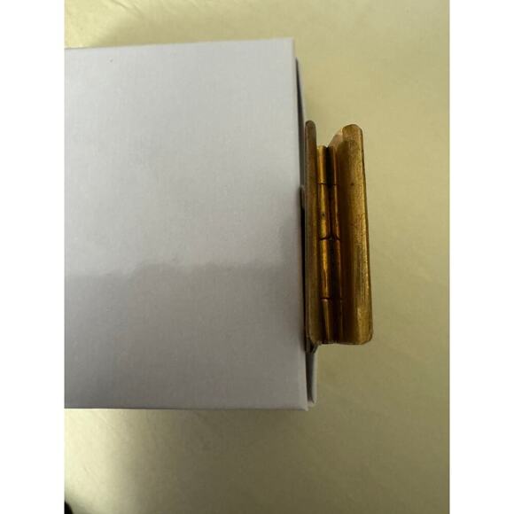 Vintage Money Clip Brass and Copper Amber Glass Marked Italy, Father's Day - Picture 5 of 11